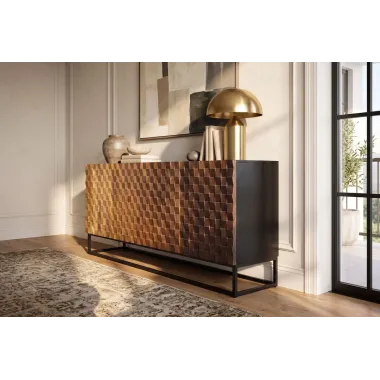 Invicta Komoda SHADES 3D mango odcienie brązu 180 x  77 x 38cm / 49604