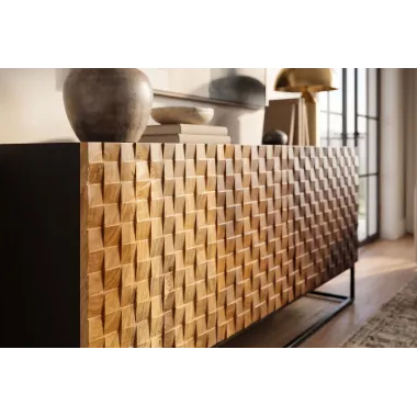 Invicta Komoda SHADES 3D mango odcienie brązu 180 x  77 x 38cm / 49604
