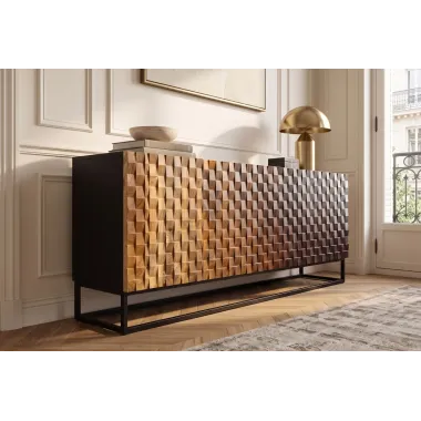Invicta Komoda SHADES 3D mango odcienie brązu 180 x  77 x 38cm / 49604