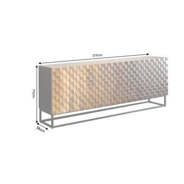 Invicta Komoda SHADES 3D mango odcienie brązu 180 x  77 x 38cm / 49604