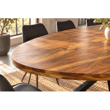 Invicta GALAXIE Oval Stół do jadalni sheesham naturalny brąz 240 x 77 x 110cm / 48199