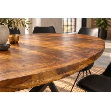 Invicta GALAXIE Oval Stół do jadalni sheesham naturalny brąz 240 x 77 x 110cm / 48199