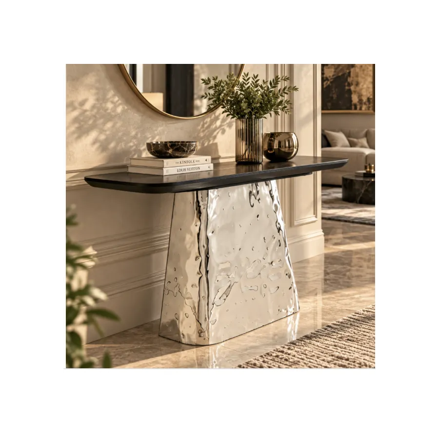 Kare Konsola CALDERA chrome 138 x 76 x 38cm / 70130