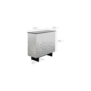 Kare Barek CALDERA chrome 120 x 105 x 48cm / 87846