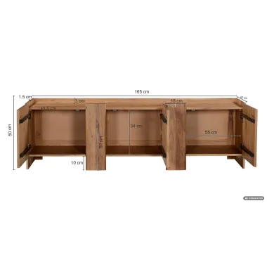 Wohnling Komoda MAMMUT ACACIA NATURA 165 x 50 x 45cm / WL7.911