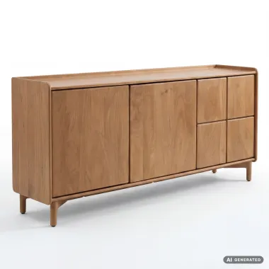 Wohnling Komoda SORENTO naturalne mango 160 x 70 x 45cm / WL7.919