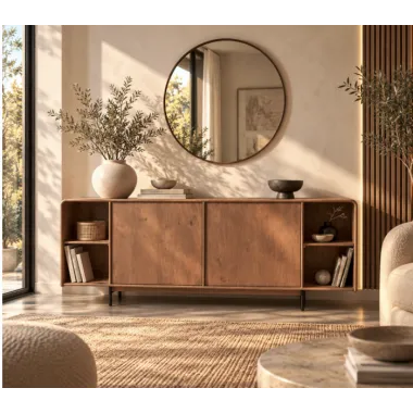 Wohnling Komoda LUNARA DUE naturalne mango 180 x 70 x 45cm / WL7.915