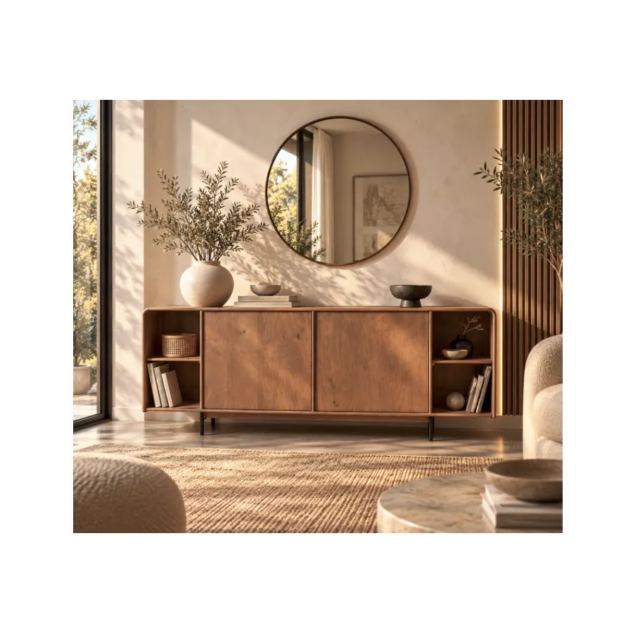 Wohnling Komoda LUNARA DUE naturalne mango 180 x 70 x 45cm / WL7.915