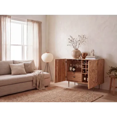 Wohnling Komoda na wino MYSTIC LIVING akacja 90 x 78 x 45cm / WL7.441