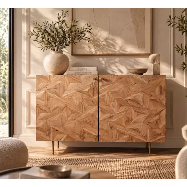 Wohnling Komoda na wino MYSTIC LIVING akacja 90 x 78 x 45cm / WL7.441