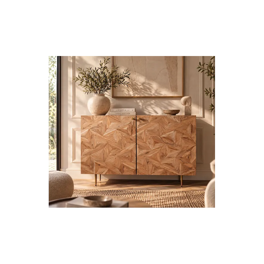 Wohnling Komoda na wino MYSTIC LIVING akacja 90 x 78 x 45cm / WL7.441