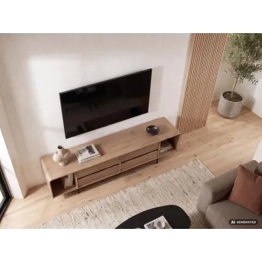 Wohnling Szafka TV LUNARA DUE naturalne mango 180 x 47 x 40cm / WL7.916