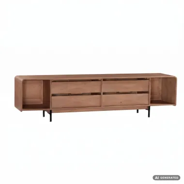 Wohnling Szafka TV LUNARA DUE naturalne mango 180 x 47 x 40cm / WL7.916