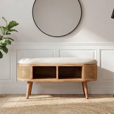 Wohnling Ławka WIENER z plecionką wiedeńską 90 x 45 x 45cm / WL7.439
