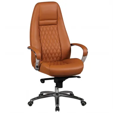 Amstyle Fotel biurowy MONTEREY X-XL skórzany karmel 67cm / SPM1.296