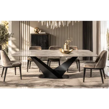 CamelGroup Włoski Stół KRYSTAL CERAMIC TOP HERITAGE CLOUD 239 x 75.5 x 110cm / 155TAV.38CE