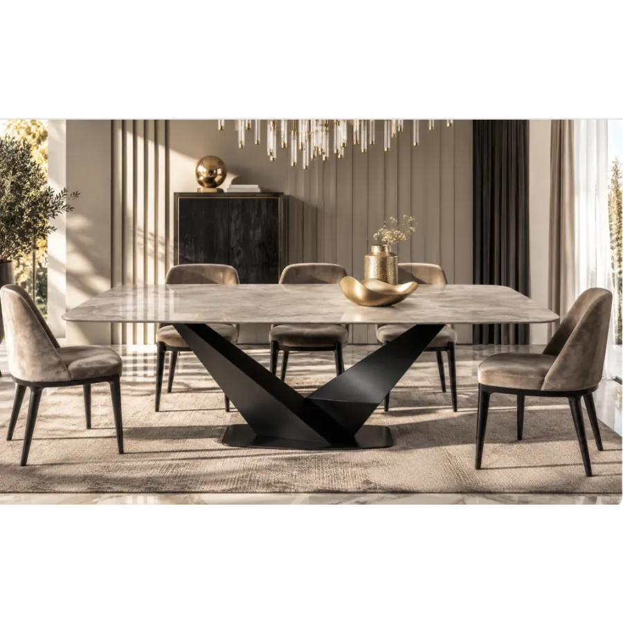 CamelGroup Włoski Stół KRYSTAL CERAMIC TOP HERITAGE CLOUD 239 x 75.5 x 110cm / 155TAV.38CE