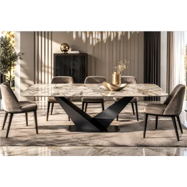 CamelGroup Włoski Stół KRYSTAL CERAMIC TOP TUNDRA 239 x 75.5 x 110cm / 155TAV.30CE