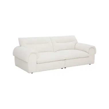 Invicta SIXTH SENSE Sofa 4 osobowa beżowe bouclé 245 x 92 x 105cm / 48574