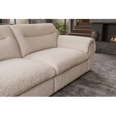 Invicta SIXTH SENSE Sofa 3 osobowa beżowe bouclé 215 x 92 x 105cm / 48575