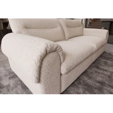 Invicta SIXTH SENSE Sofa 3 osobowa beżowe bouclé 215 x 92 x 105cm / 48575
