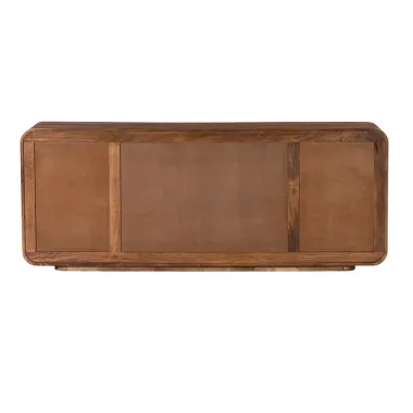 Invicta Komoda MONZA ryflowane fronty brązowe mango 180 x 70 x 38cm / 48834