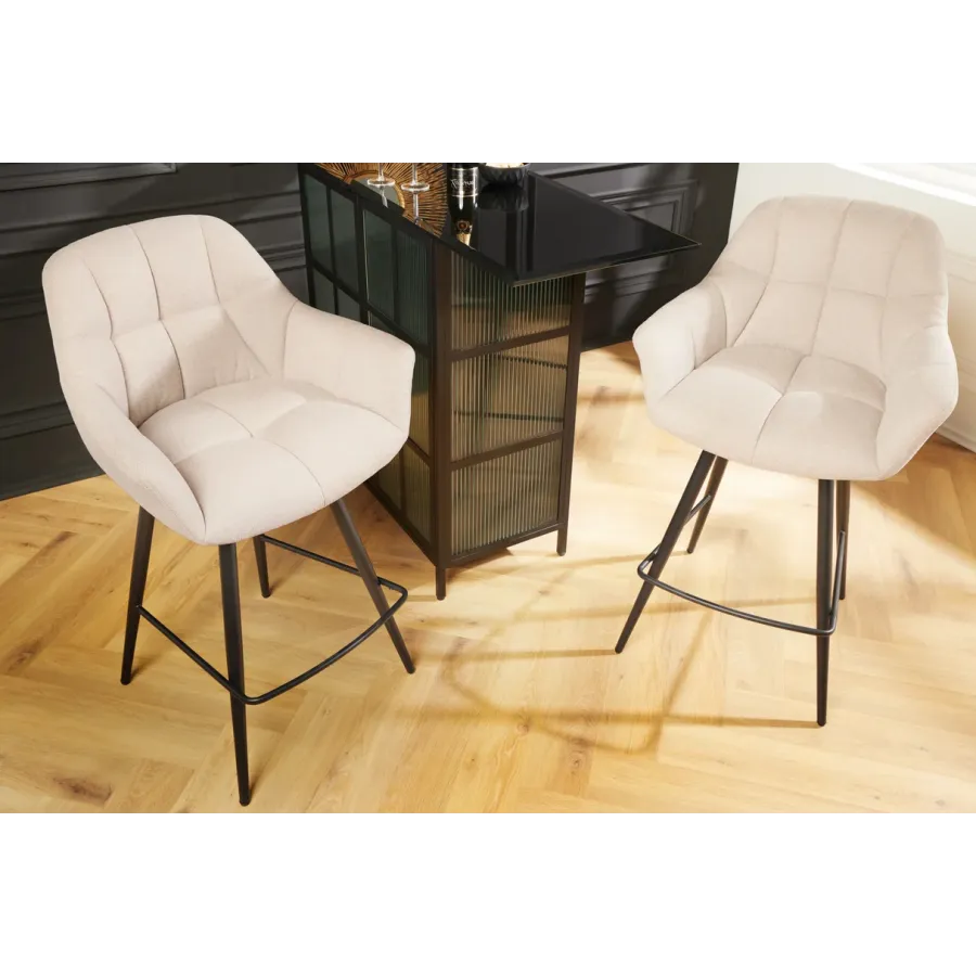 Invicta Fotel barowy PAPILLON obrotowy 180° szampański beż 62 x 106 x 60cm / 43882