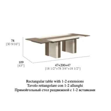 FUTURA Włoski Stół do jadalni fix 200 x 78 x 109cm / FutStFix200