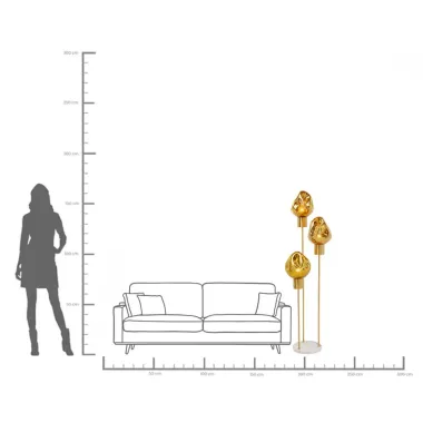 Kare Lampa stojąca SUPERNOVA AMBER gold / 57296
