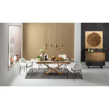 Kare Lampa wisząca SUPERNOVA AMBER gold / 56424