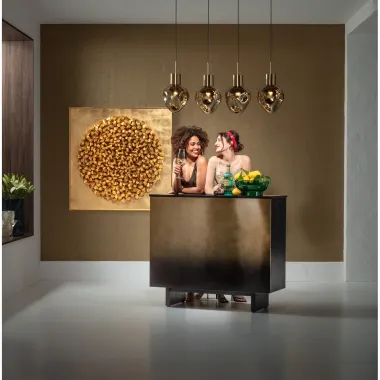 Kare Lampa wisząca SUPERNOVA AMBER gold / 56424
