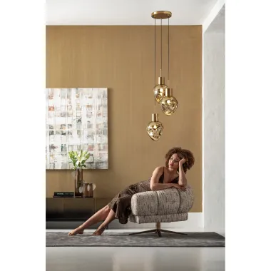 Kare Lampa wisząca SUPERNOVA AMBER gold / 56425