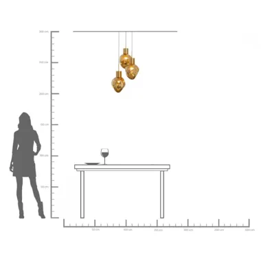 Kare Lampa wisząca SUPERNOVA AMBER gold / 56425