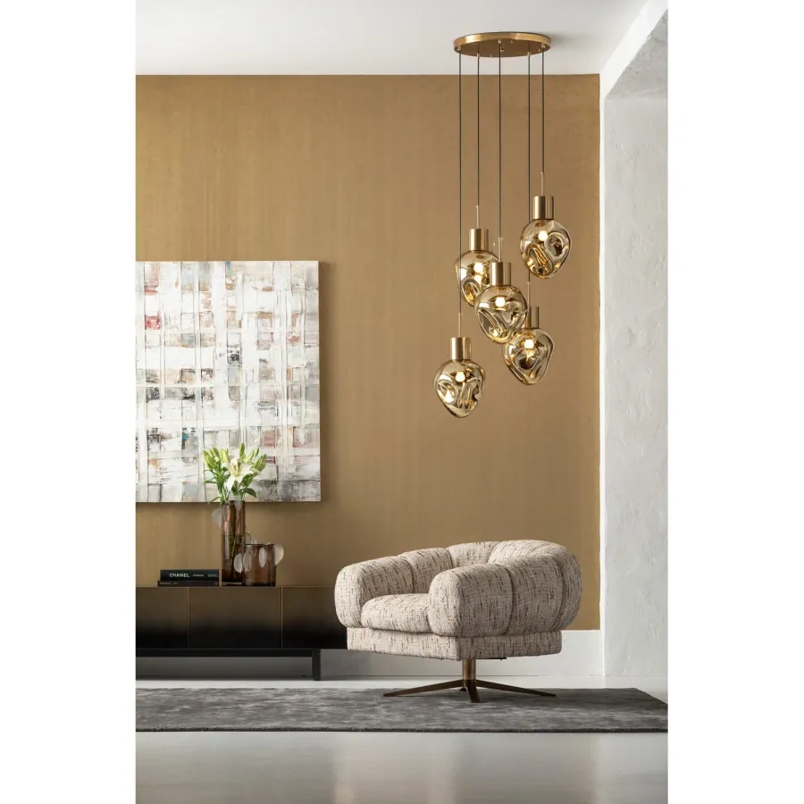 Kare Lampa wisząca SUPERNOVA AMBER gold / 56424