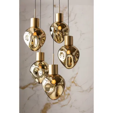 Kare Lampa wisząca SUPERNOVA AMBER gold / 56424