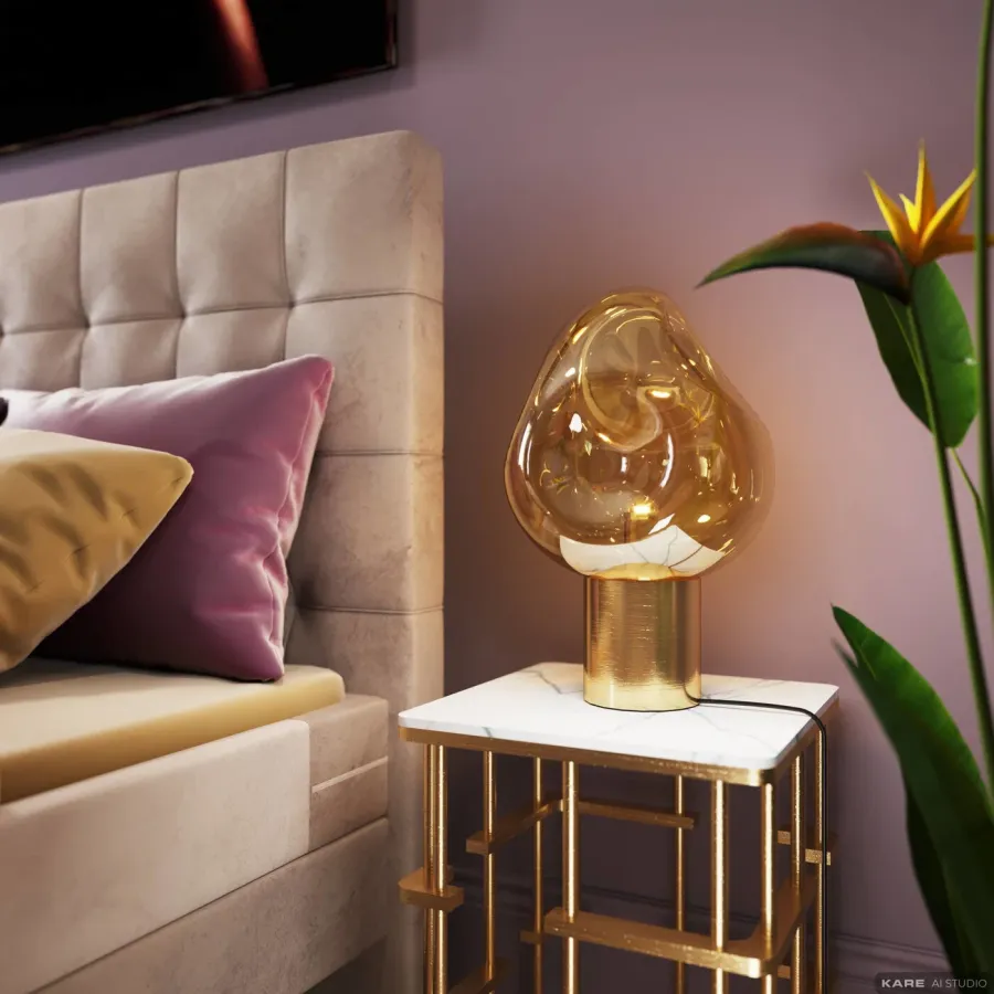 Kare Lampa stojąca SUPERNOVA AMBER gold / 53349