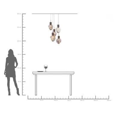 Kare Lampa wisząca SUPERNOVA SMOKY CINQUE / 56423