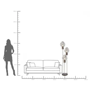 Kare Lampa stojąca SUPERNOVA SMOKY / 57295