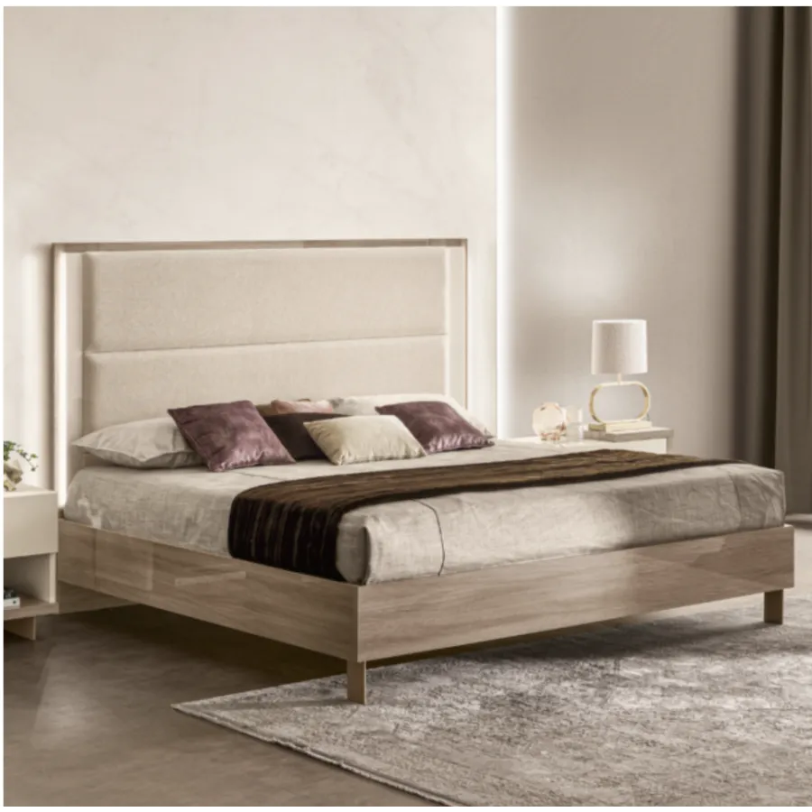 FUTURA Włoskie Łóżko King size tapicerowany zagłówek kat. E 208 x 148 x 213cm / FutŁóżEKingS