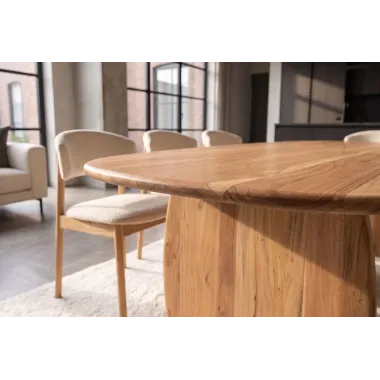 Invicta Stół do jadalni SCULPTURA naturalna akacja oval 240 x 76 x 119cm / 49258