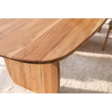 Invicta Stół do jadalni SCULPTURA naturalna akacja oval 240 x 76 x 119cm / 49258