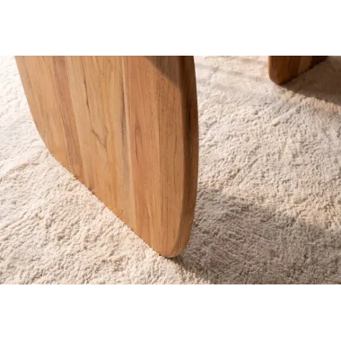 Invicta Stół do jadalni SCULPTURA naturalna akacja oval 240 x 76 x 119cm / 49258