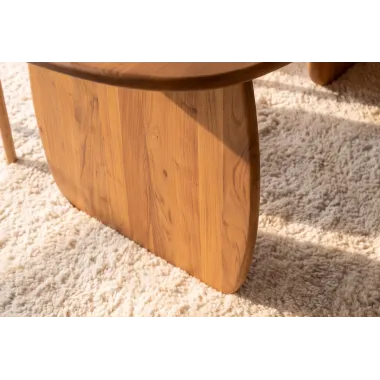 Invicta Stół do jadalni SCULPTURA brązowa akacja oval 240 x 76 x 119cm / 49259