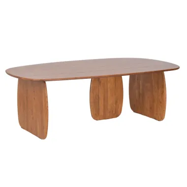 Invicta Stół do jadalni SCULPTURA brązowa akacja oval 240 x 76 x 119cm / 49259