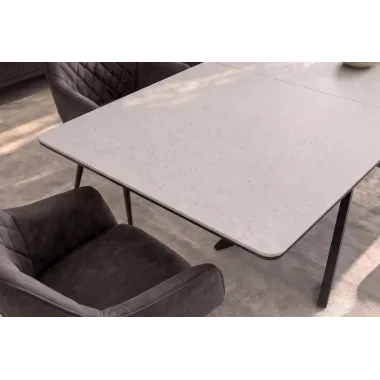 Invicta Stół do jadalni ALPINE ALPINE blat ceramiczny Concrete taupe optyka marmuru 160-200 x 77 x 89cm / 49617