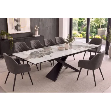 Invicta Stół do jadalni EUPHORIA ceramika Pandora optyka marmuru 180-220-260cm / 49618