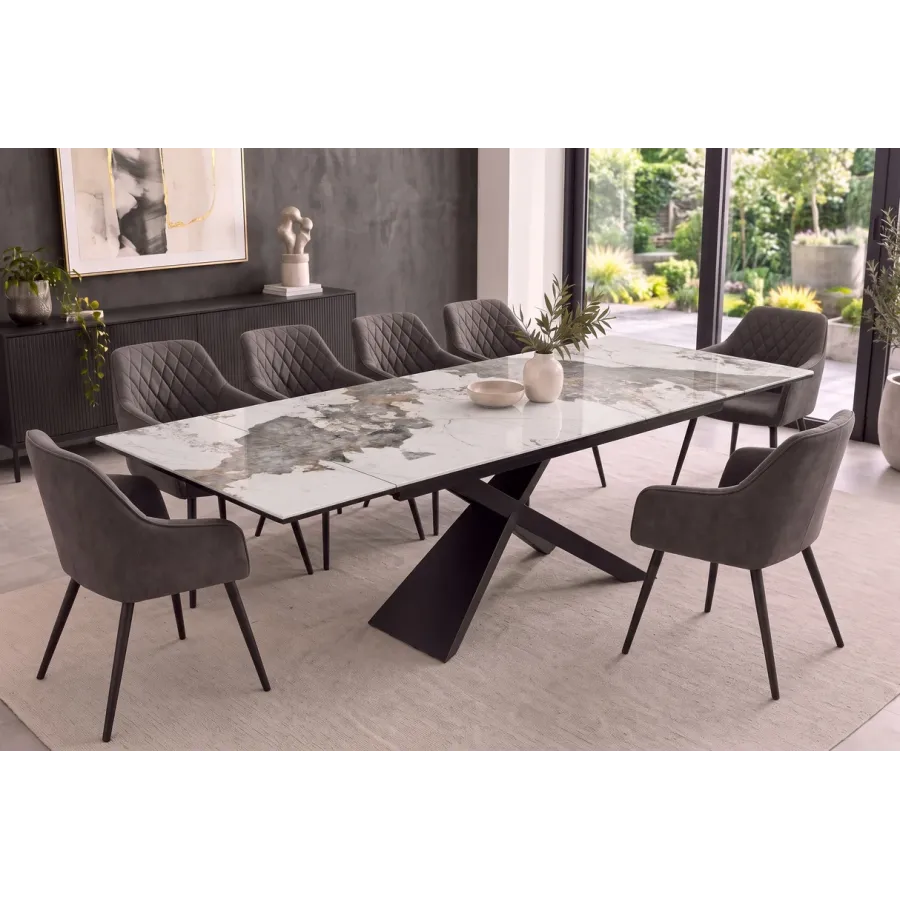 Invicta Stół do jadalni EUPHORIA ceramika Pandora optyka marmuru 180-220-260cm / 49618