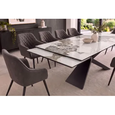 Invicta Stół do jadalni EUPHORIA ceramika Pandora optyka marmuru 180-220-260cm / 49618