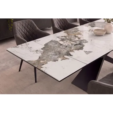 Invicta Stół do jadalni EUPHORIA ceramika Pandora optyka marmuru 180-220-260cm / 49618