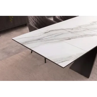 Invicta Stół do jadalni EUPHORIA ceramika Carrara oro optyka marmuru 180-220-260cm / 49619
